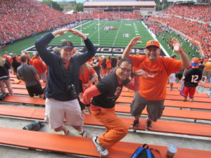 OSU Beavers upset the Wisconsin Badgers in Corvallis, OR September 2012.  With my friends Matt and John